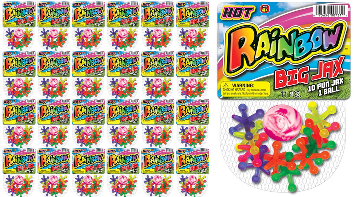 JA-RU Jumbo Jax Set on display with rainbow neon colors for engaging indoor play