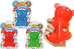 JA-RU jumbo gummy bear stretched for sensory play and tactile fun.