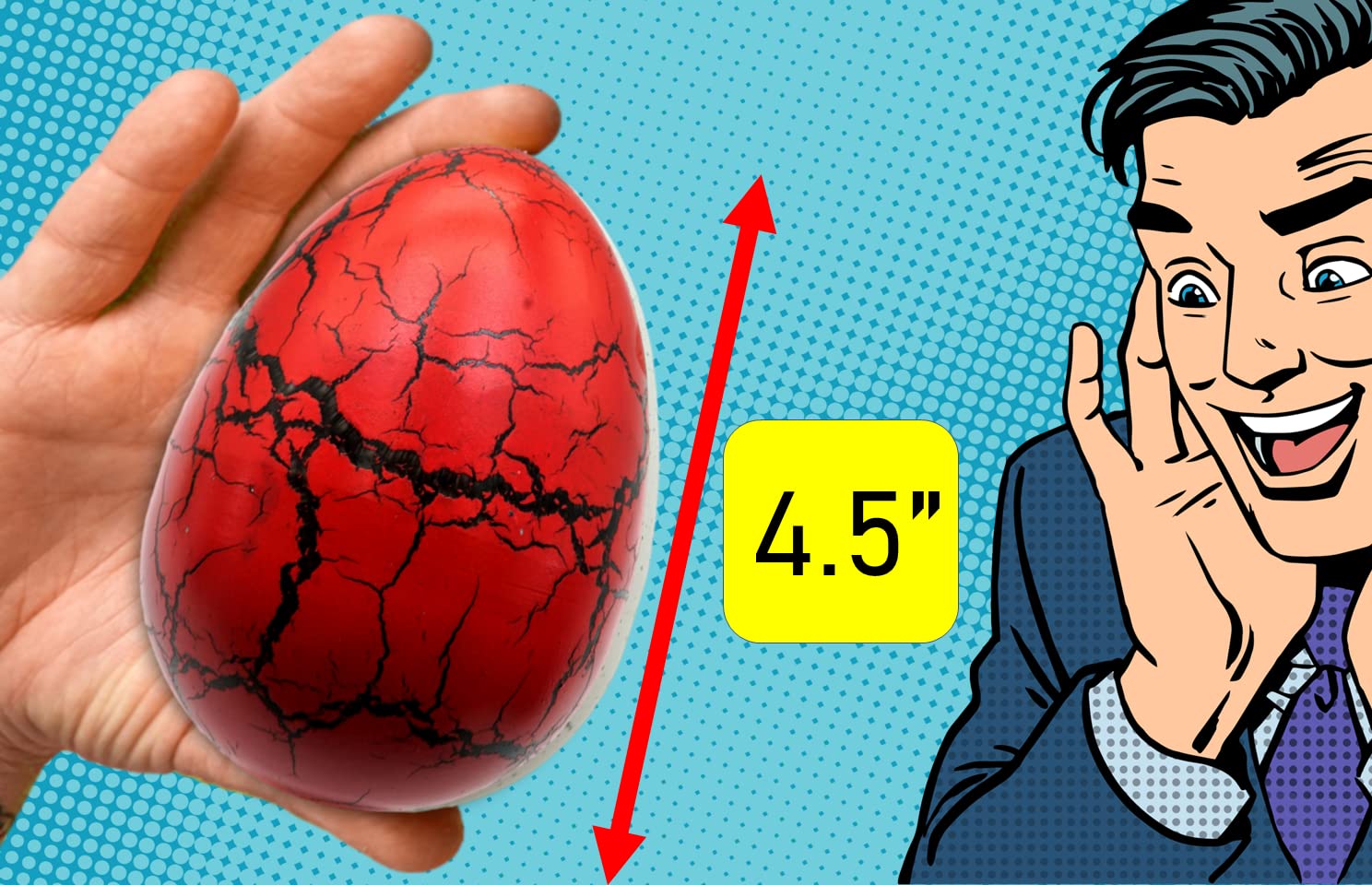 JA-RU water-growing egg provides a playful bath time experience for kids.