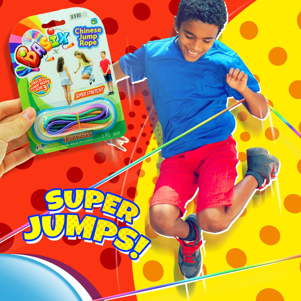 Kids using JA-RU Chinese rope outdoors for active fun.
