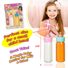 JA-RU Magic Baby Doll Bottles sensory play-friendly design and materials