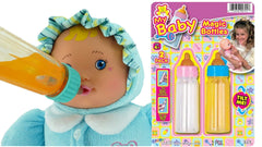 JA-RU Magic Bottle disappearing juice demonstrates imaginative play with dolls.