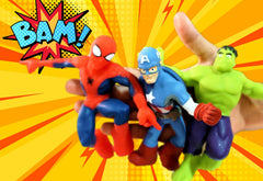 JA-RU Marvel Avengers Stretchy Toys Captain America 4-inch figure supports calm play and motor skills.