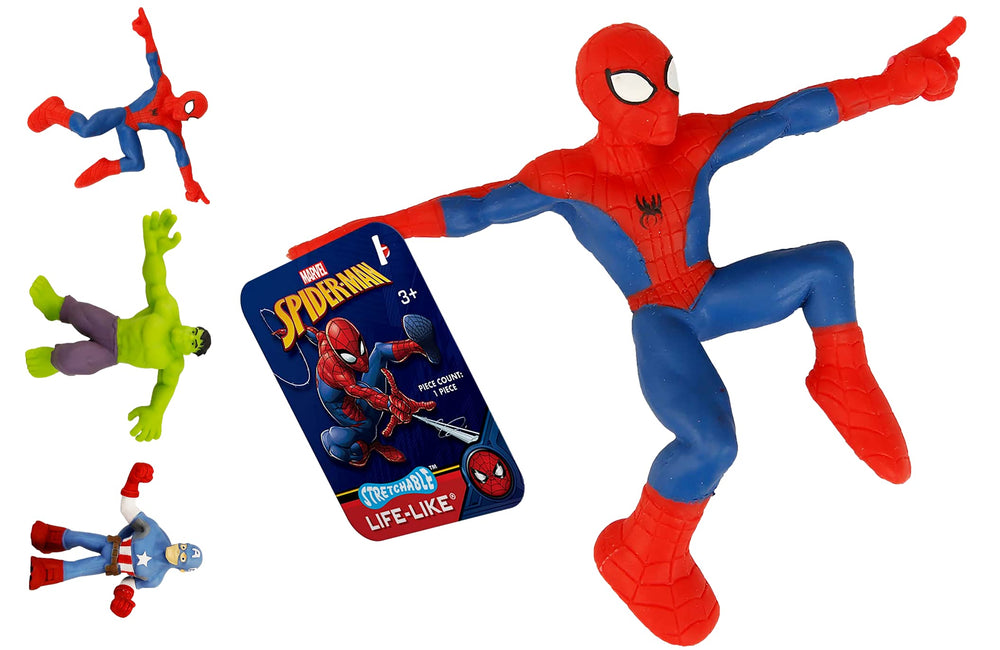 JA-RU Marvel Avengers Stretchy Toys Hulk 4-inch figure for squishy play and stress relief.