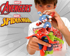 JA-RU Marvel Avengers Stretchy Toys packaging showcases USA-made safety and licensed Marvel branding.