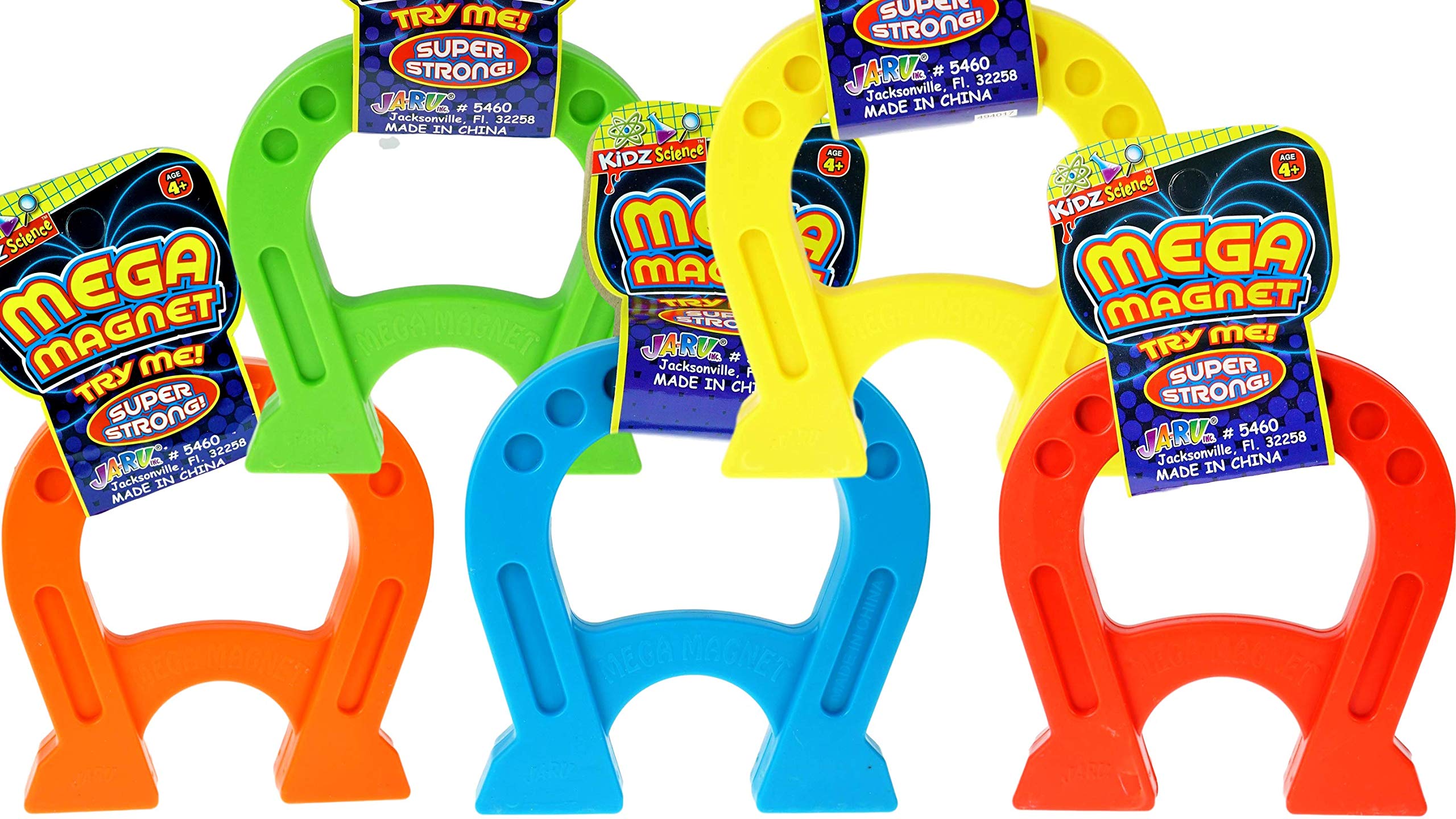 JA-RU Mega Magnet Toy green horseshoe magnet ideal for classroom experiments