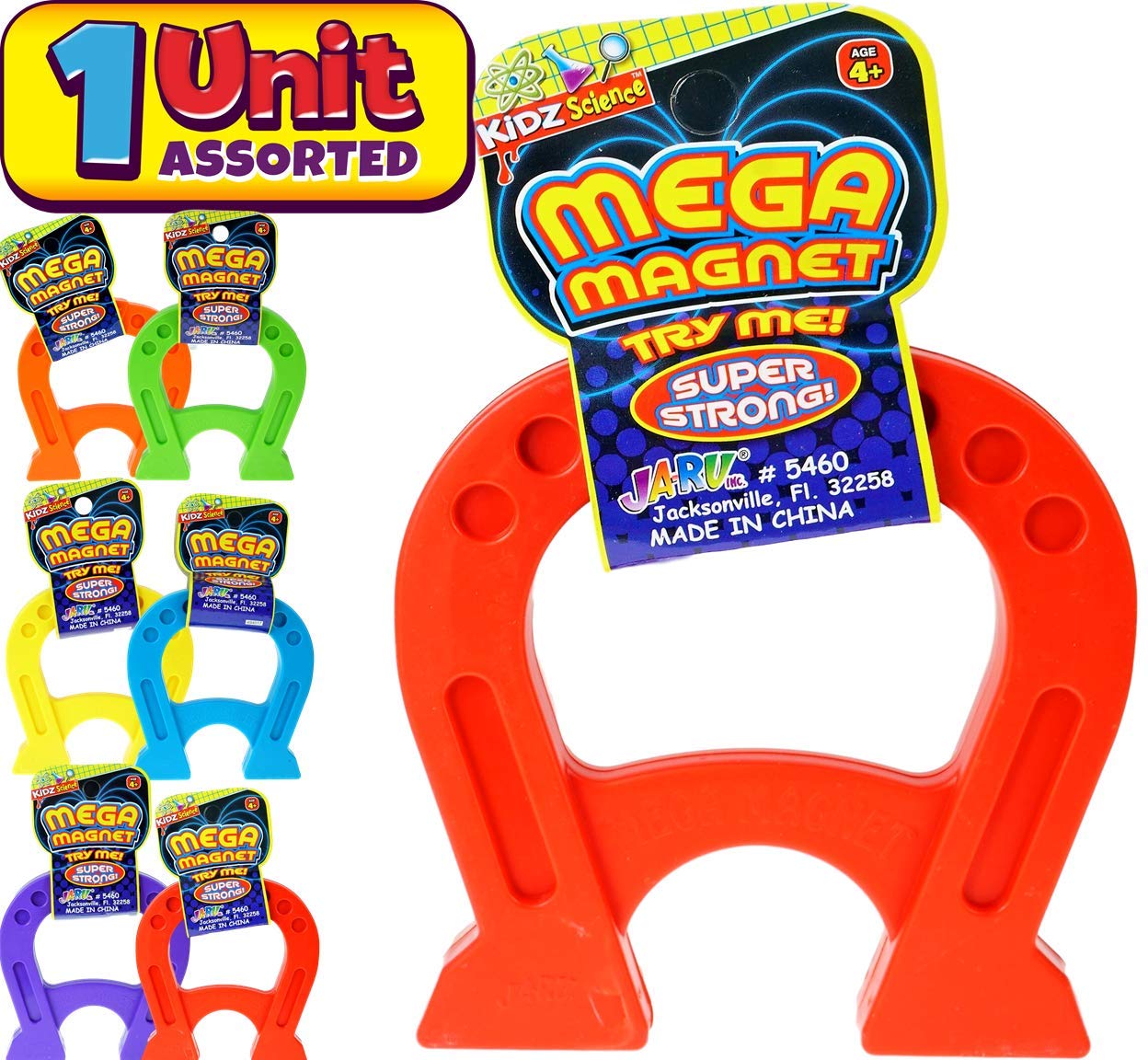 JA-RU Mega Magnet Toy purple horseshoe magnet adds colorful magnetic activities