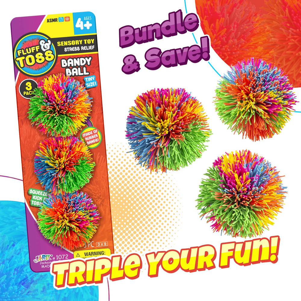 JA-RU party favors with rainbow strings inspire playful stress relief moments.