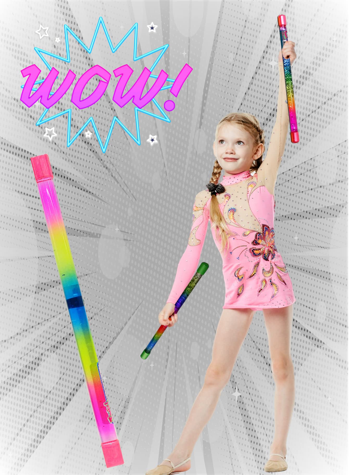 JA-RU Glitter Wands brighten parties as colorful, twirling favors.