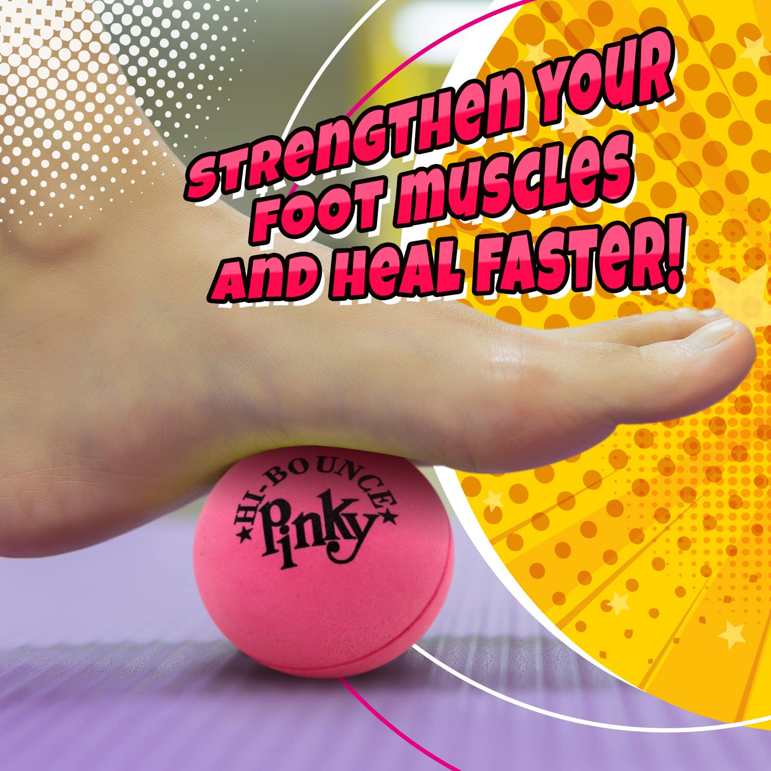 JA-RU Pinky Ball 6-pack used for stress relief and light therapy play
