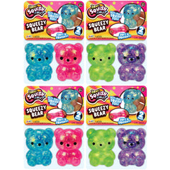 JA-RU Squeezy Bear in purple glitter, inviting tactile play and focus