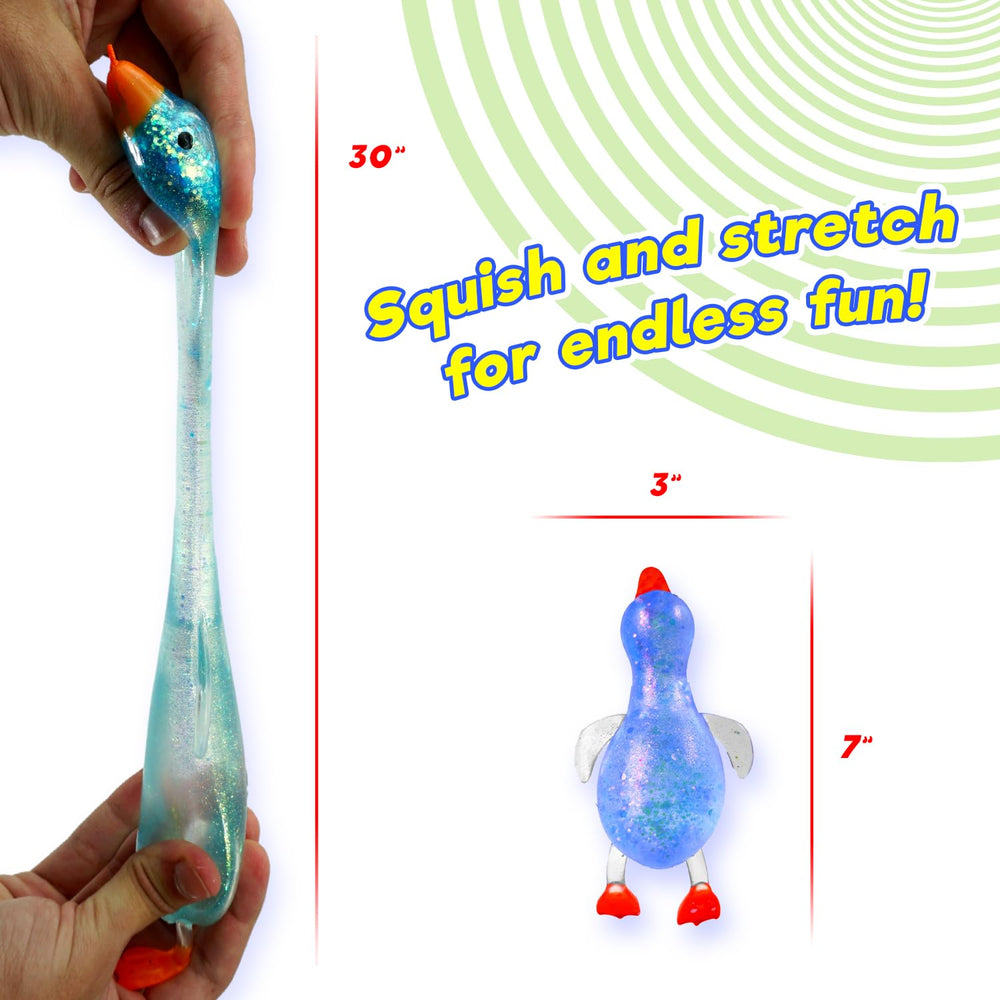 JA-RU Squishy Glitter Duck yellow portable for on-the-go relaxation