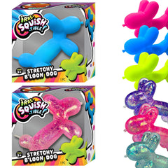 JA-RU Stretchy B'loon Dog blue close-up highlights tactile squish for focus
