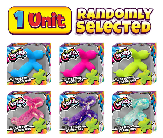 JA-RU Stretchy B'loon Dog pink, tactile fun and calming fidget toy