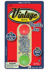 JA-RU Vintage metal jacks set with 16 jacks and two balls for tabletop play.