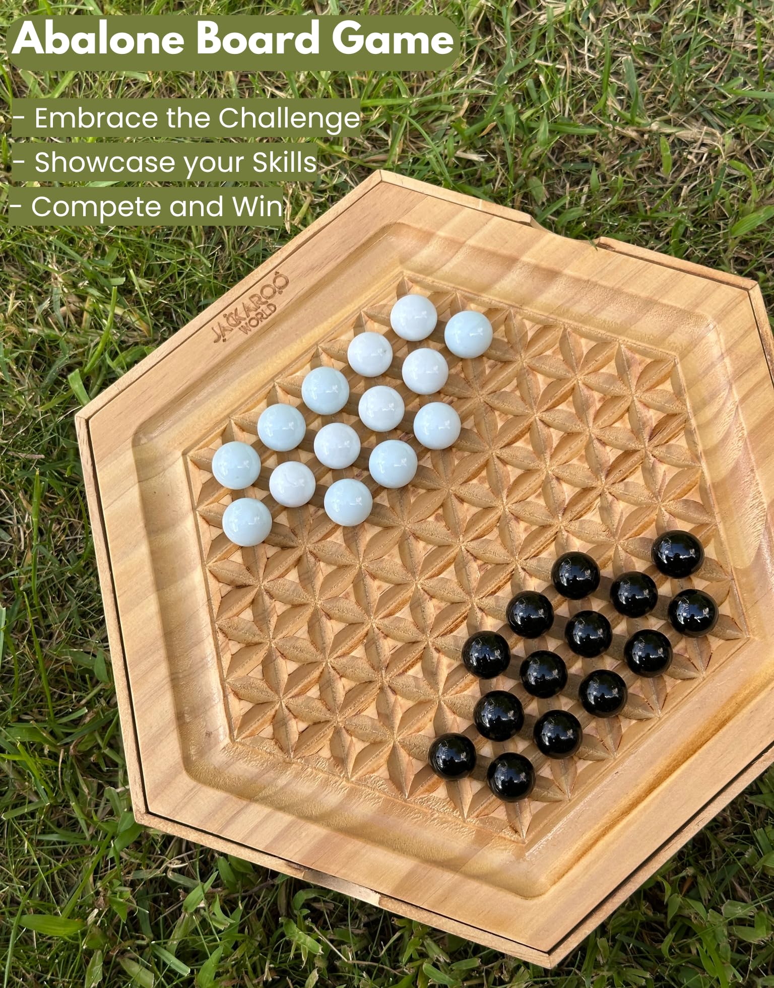 Jackaroo World premium wooden board enhances display on coffee tables.