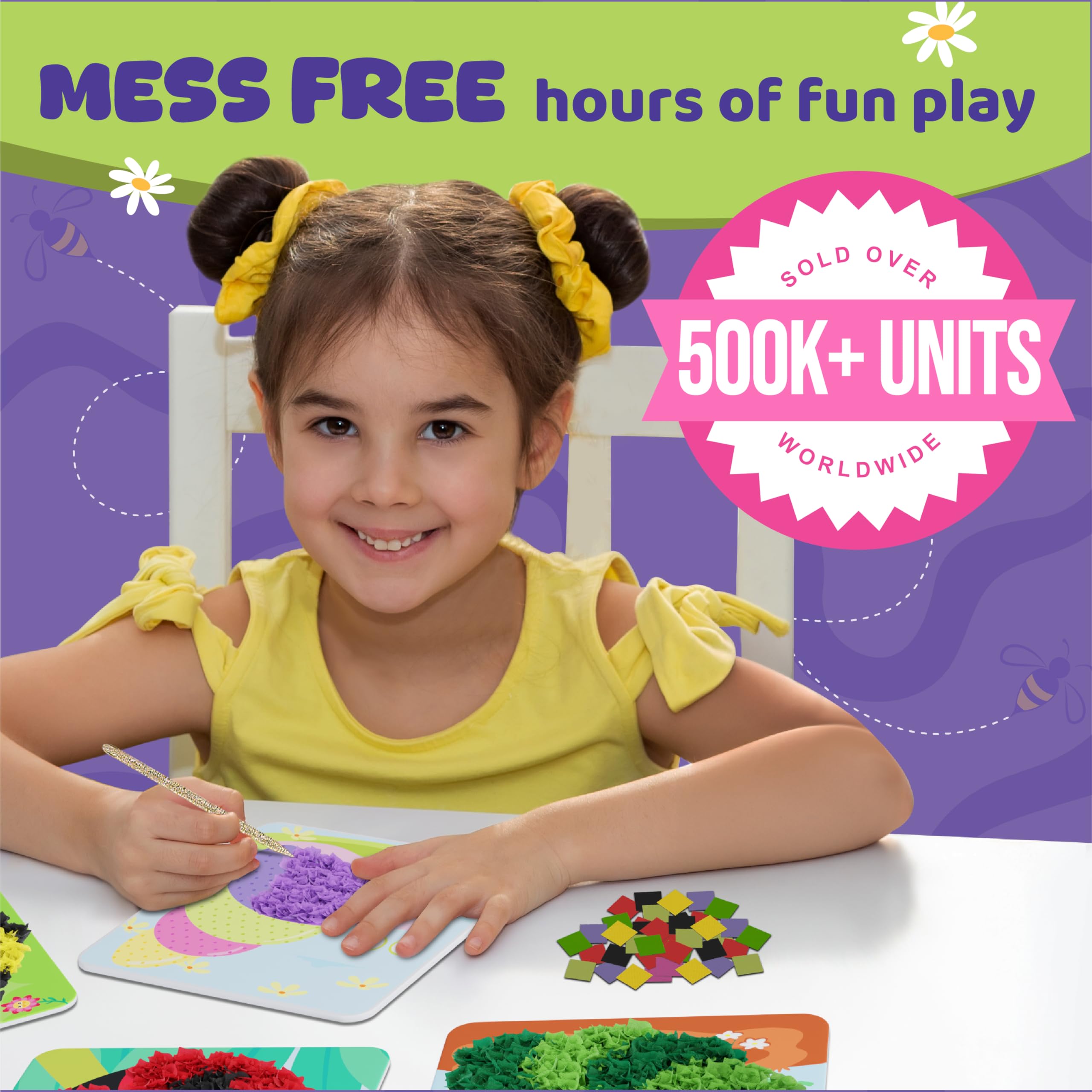jackinthebox Poke Poke Art Bugs bee – hands-on fun that boosts dexterity.