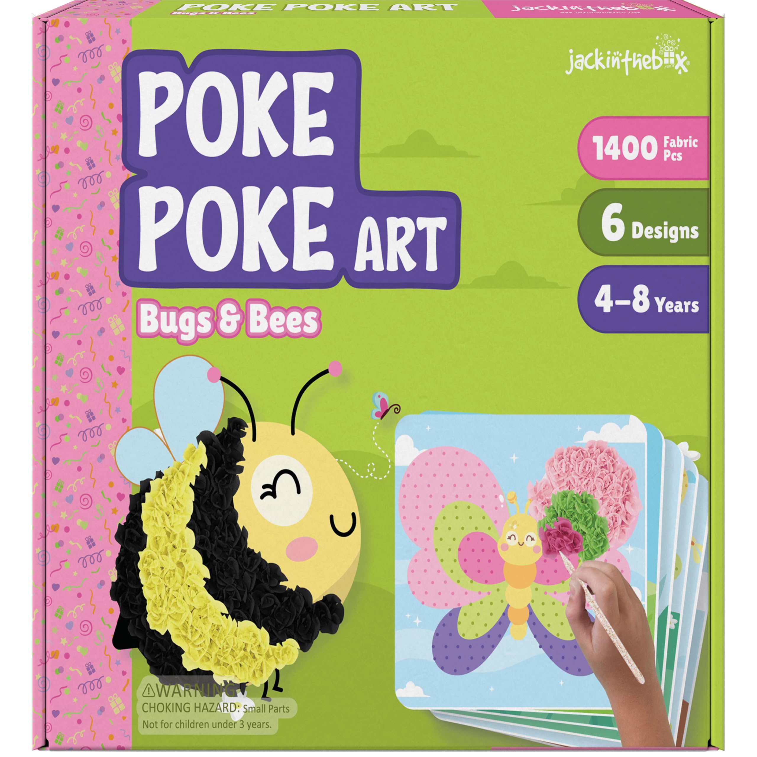 jackinthebox Poke Poke Art Bugs snail – mess-free creative activity for kids.