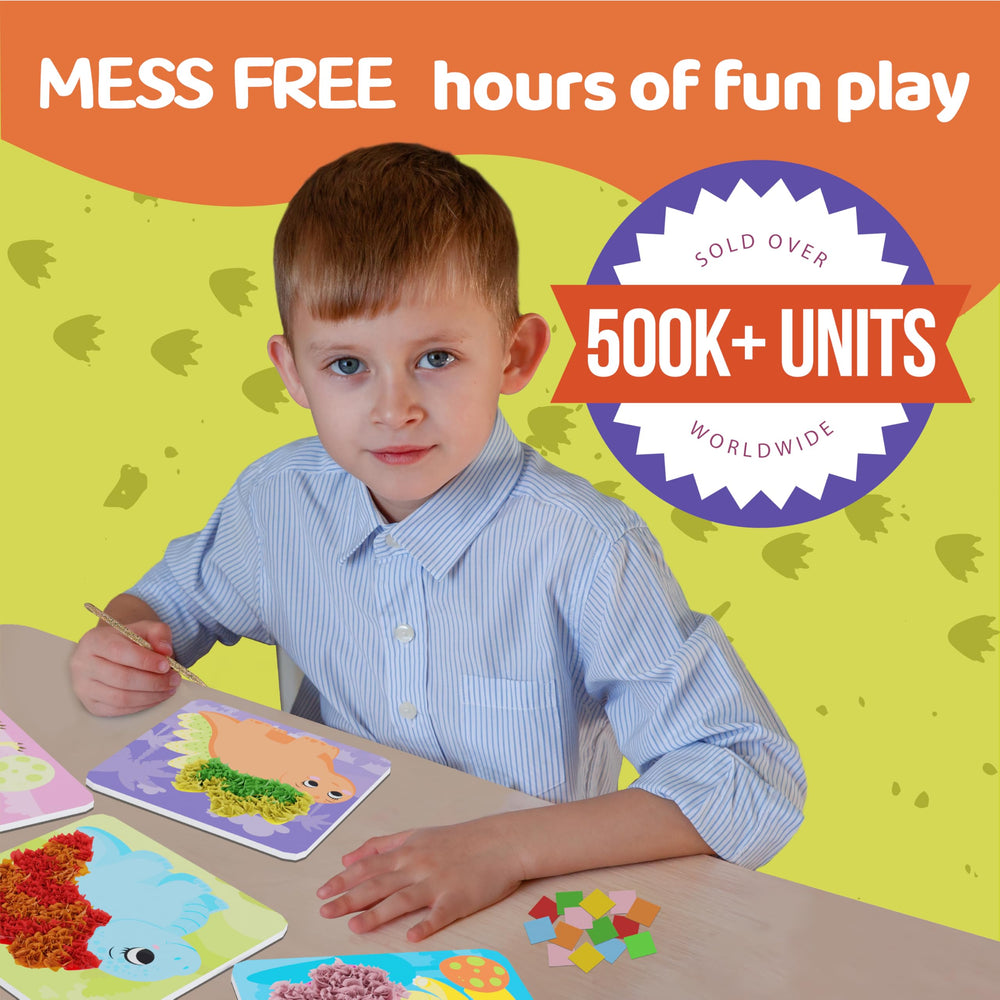 jackinthebox Poke Poke Art Stegosaurus foam board for engaging, screen-free play