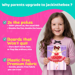 jackinthebox Poke Poke Art fabric squares—vibrant pieces for creative layouts.