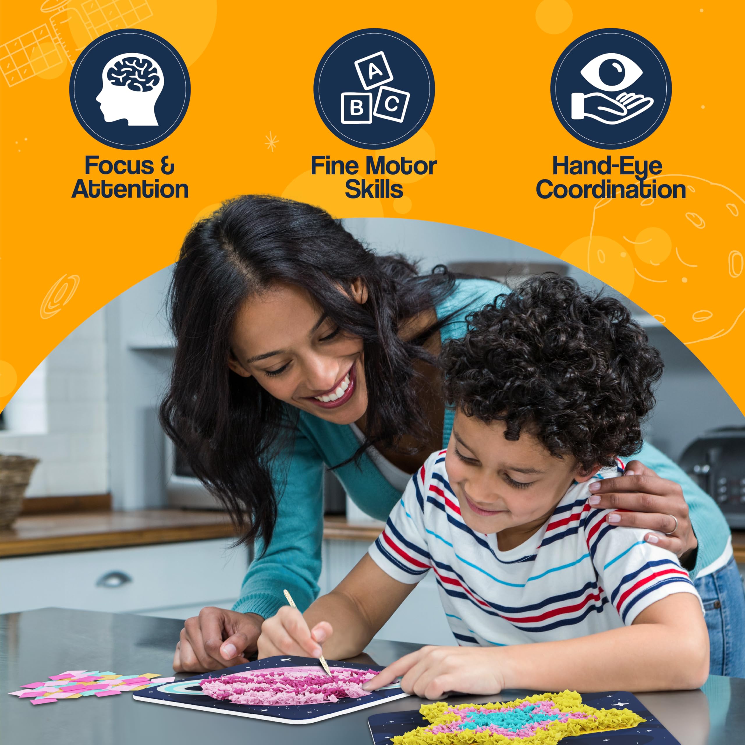 jackinthebox Poke Poke Art kit – foam boards provide durable crafting surfaces.
