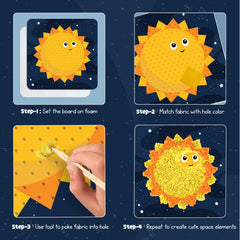jackinthebox Poke Poke Art kit – space astronaut theme encourages hands-on learning.