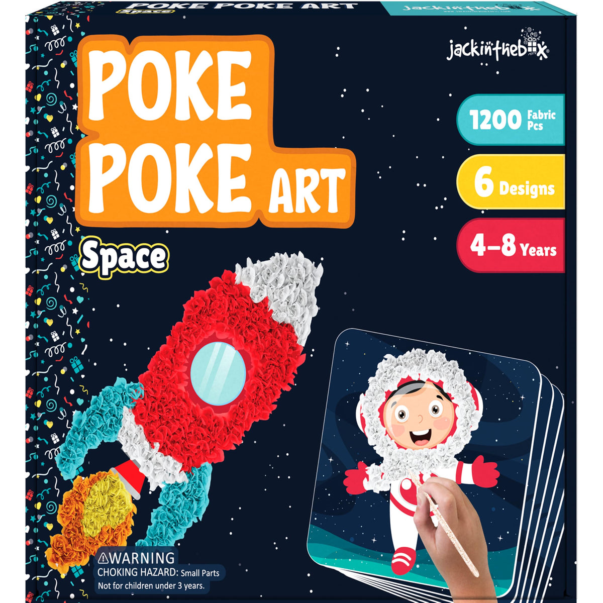 jackinthebox Poke Poke Art kit – space sun design for creative exploration.