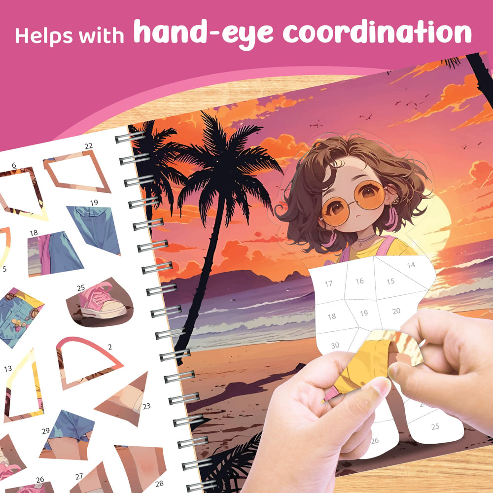 jackinthebox sticker-by-number activity builds fine motor skills through playful sticker placement.