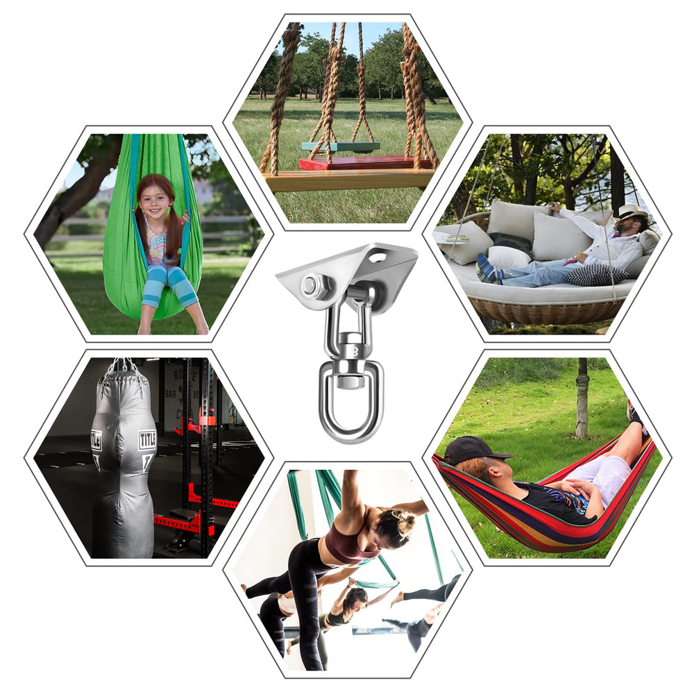 Jacnitad 360-degree rotating hook to prevent tangles during use