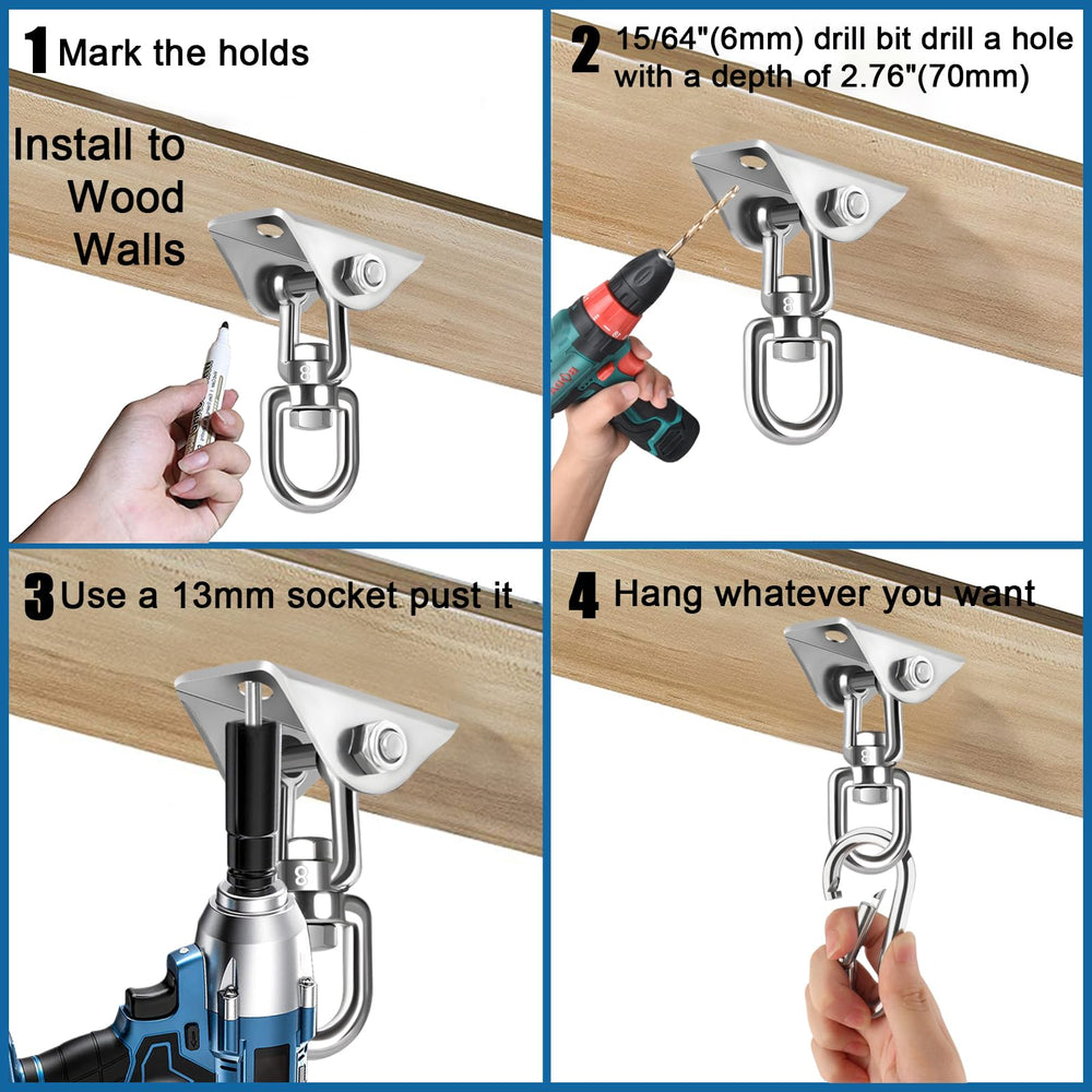 Jacnitad versatile kit for hammocks, chairs, stands, or ceilings