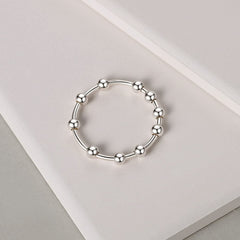 Jacruces stacking-friendly silver ring for versatile fashion use.