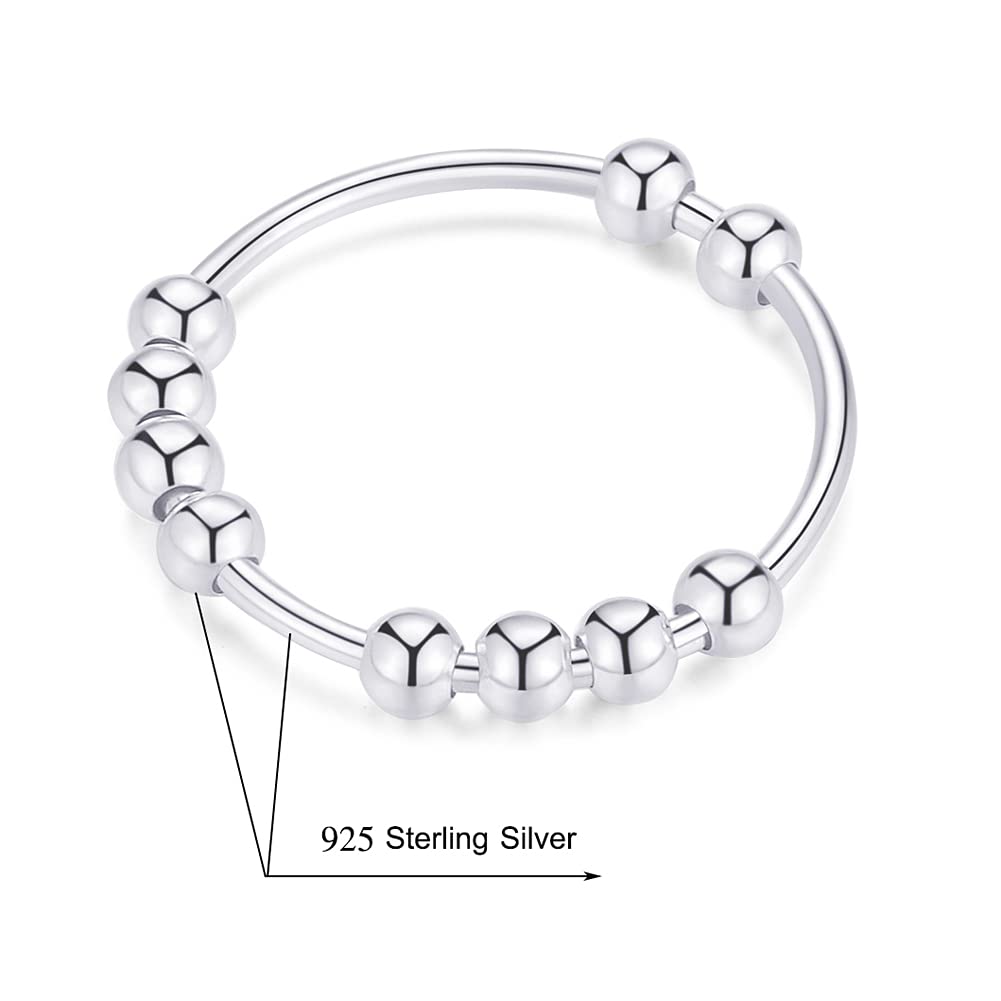 Jacruces sterling silver anxiety ring hypoallergenic and durable