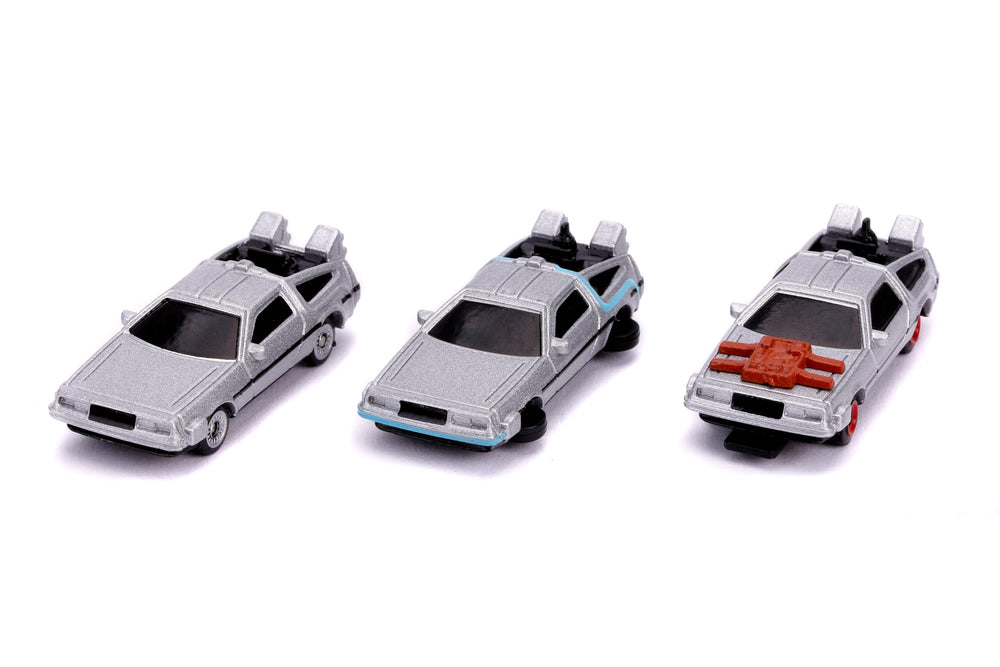 Jada Back To The Future nano time machine front view; authentic detailing for display