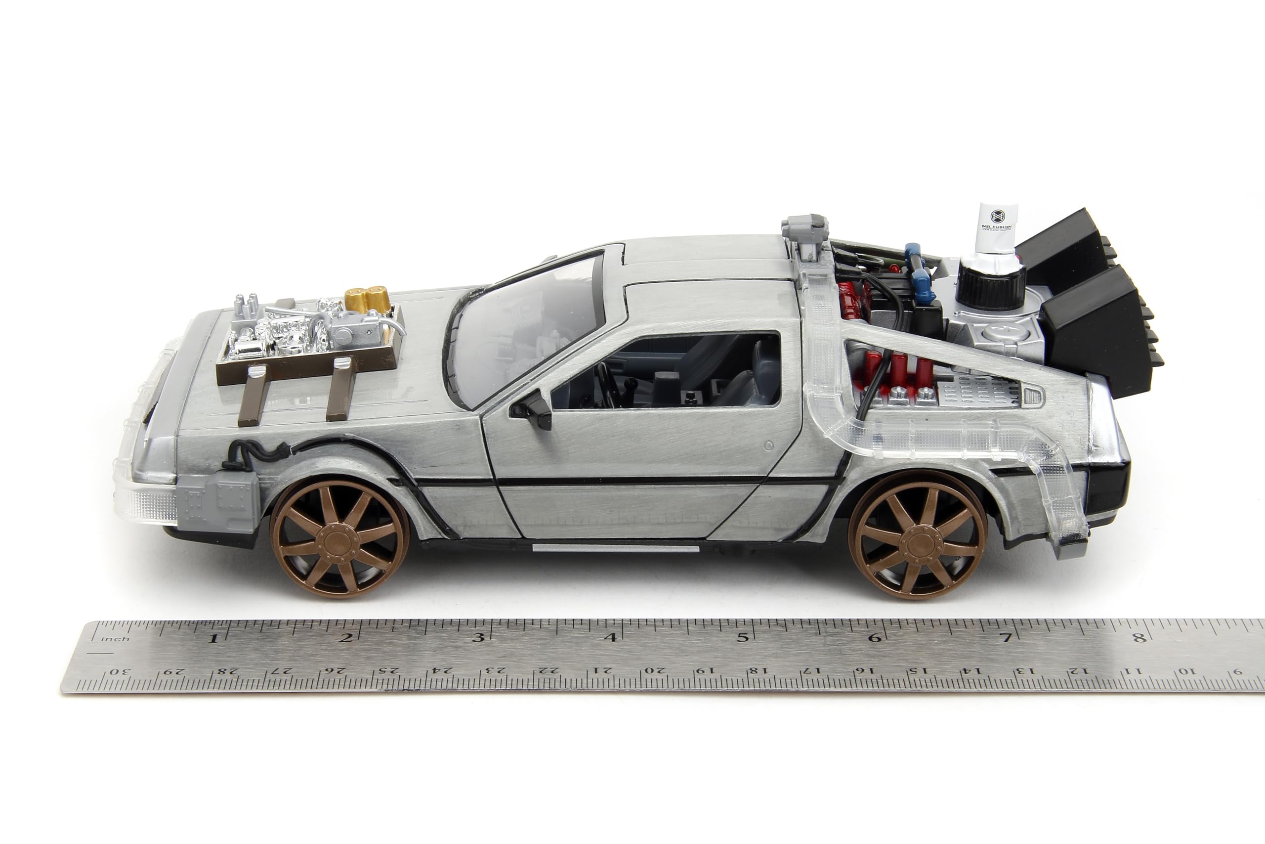 Jada Back to the Future Part III Time Machine model for diorama setups.