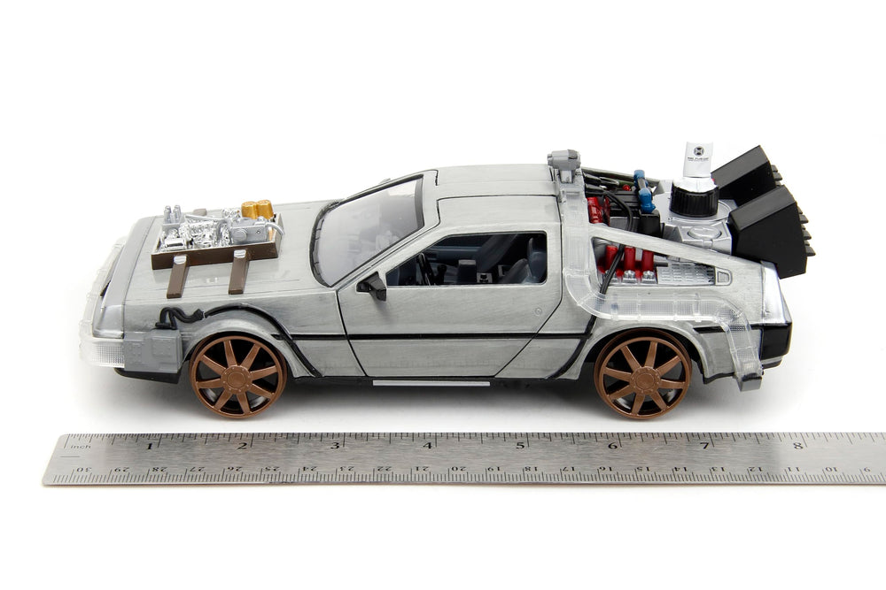 Jada Back to the Future Part III Time Machine model for diorama setups.
