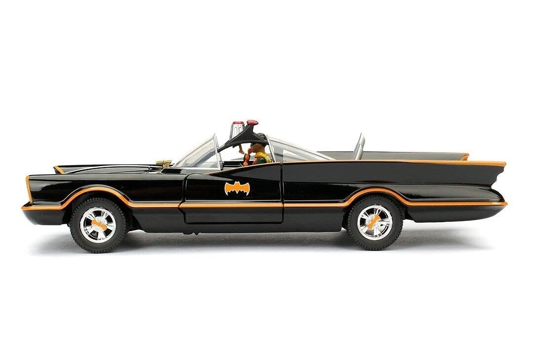 Jada Batmobile opening doors for interactive display options.