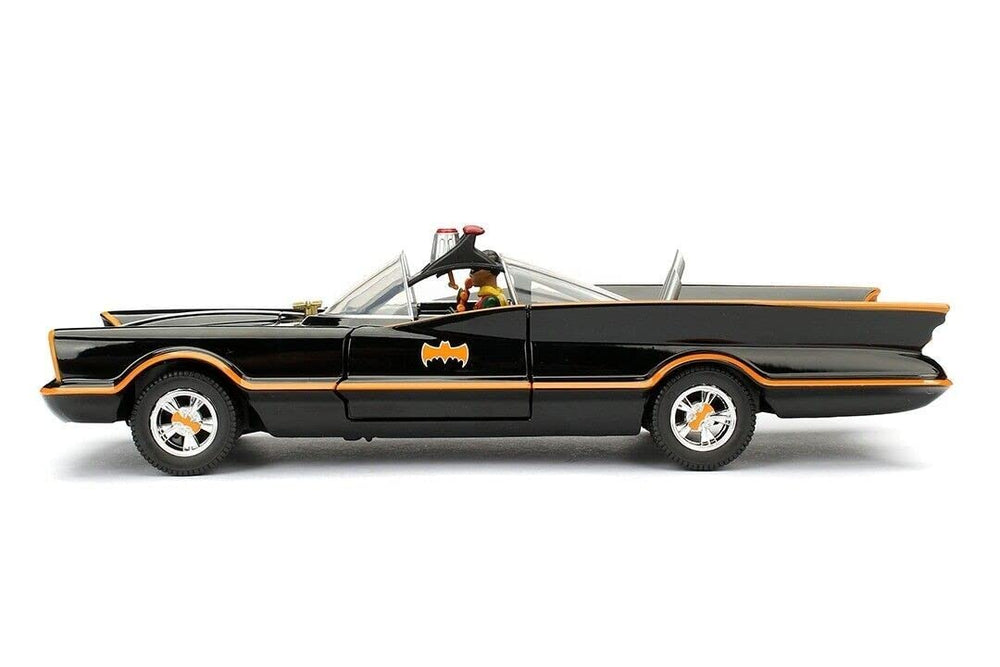 Jada Batmobile opening doors for interactive display options.