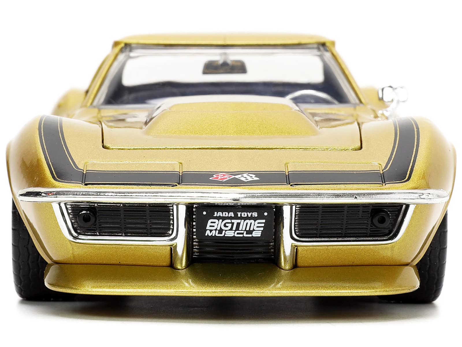 Jada Big Time Muscle 1:24 Corvette Stingray ZL-1 premium rubber tires for authentic feel.