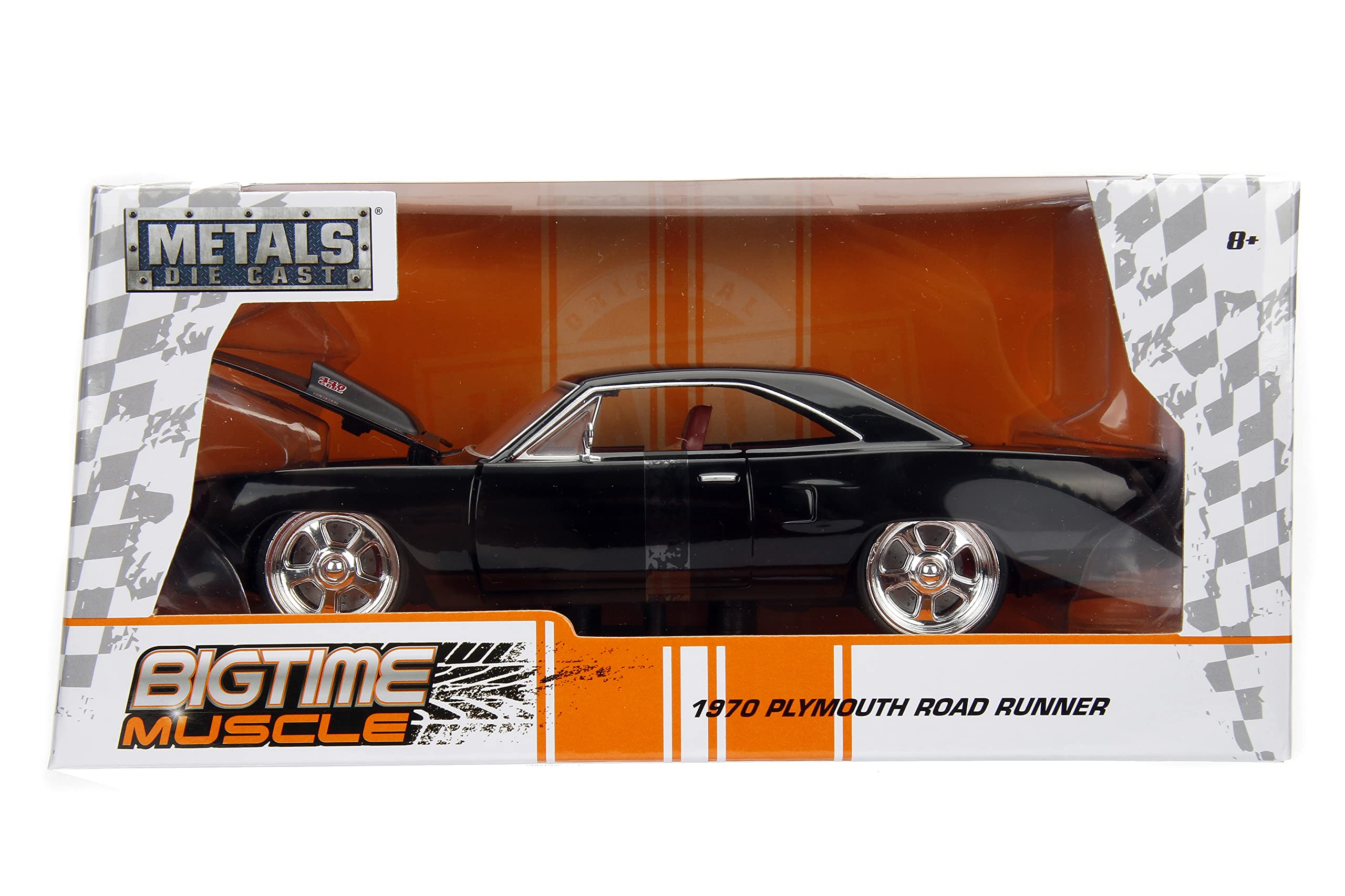 Jada Big Time Muscle 1:24 opening hood highlight for display.