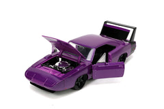 Jada Big Time Muscle 1969 Dodge Charger Daytona ready for display in a collector case.