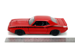 Jada Barracuda wheel detail enhances chrome accents and overall realism.