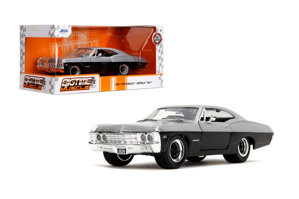 Jada BigTime Muscle 1967 Chevrolet Impala SS opening doors for interactive display.