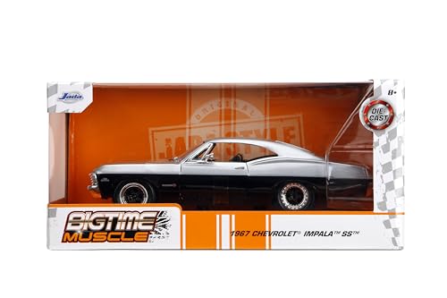 Jada BigTime Muscle Impala SS opening hood reveals engine detail for authentic collection.