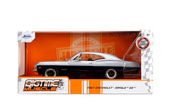 Jada BigTime Muscle Impala SS opening hood reveals engine detail for authentic collection.
