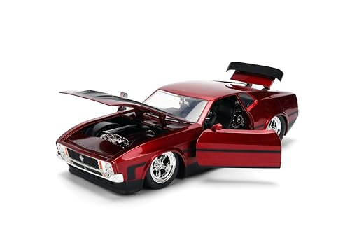 Jada Big Time Muscle Mustang Mach 1 hood open shows detailed engine-inspired styling.