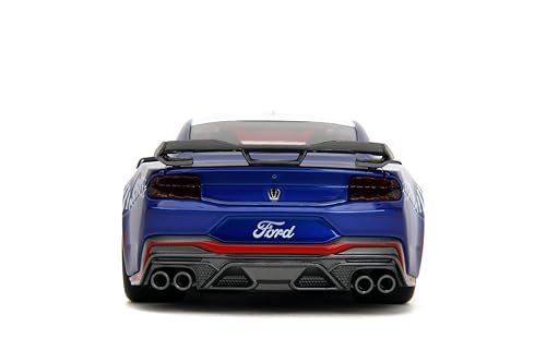 Durable die-cast body of Jada Bigtime Muscle Mustang GT Dark Horse for long-lasting display.