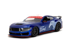Jada Bigtime Muscle Mustang GT Dark Horse with opened hood for realistic display.