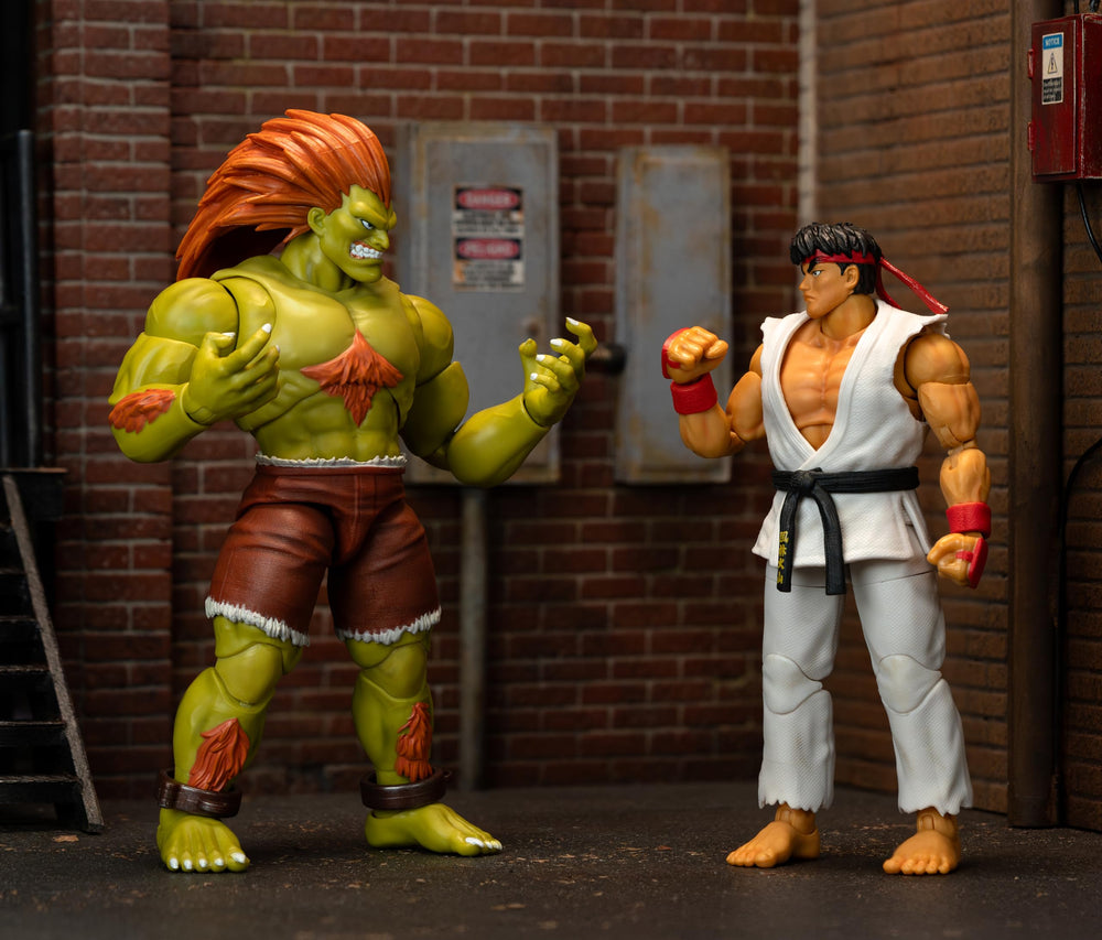 7-inch tall Blanka figure fits with other 1:12 scale collectibles