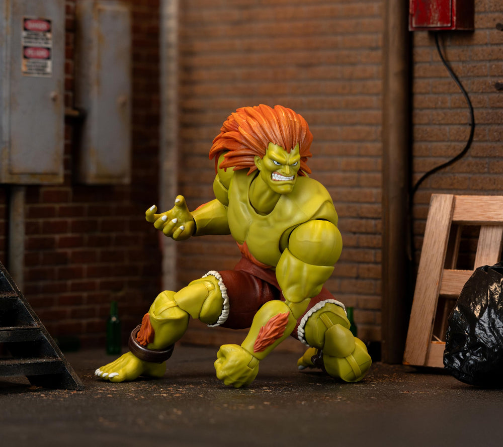 Beast Mode pose option highlights Blanka's wild presence on display shelves