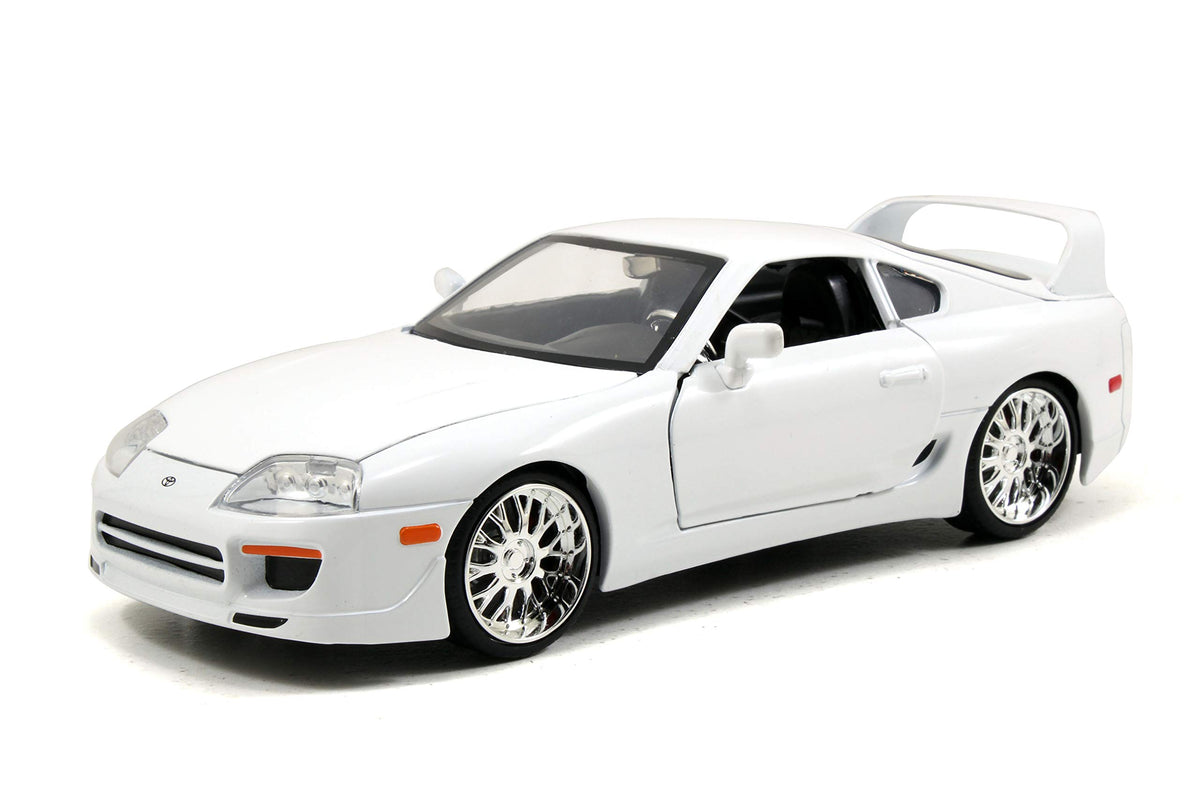 Jada Brian's Toyota Supra 1:24 front view showing die-cast detailing for display.